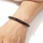 Braided Leather Plaited Bracelet Black Or Brown, thumbnail 3 of 12