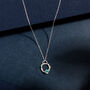 Turquoise Eternity Silver Necklace December Birthstone, thumbnail 2 of 8
