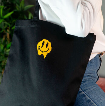 Spooky Smiley Face Tote Bag, 3 of 4