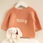 Luxury Knitted Personalised Back Embroidered Baby Cardigan, thumbnail 3 of 12