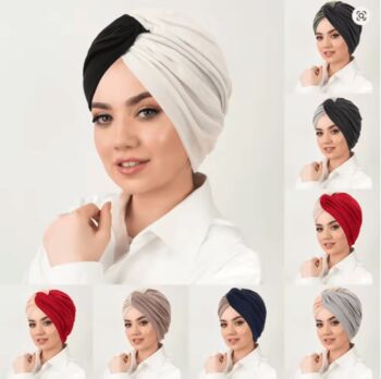Chemo Headwear Pre Tied Headscarves Cancer Turban Headwrap Duo Colours, 10 of 10