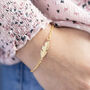 Personalised Gold Plated Feather Bracelet, thumbnail 3 of 9