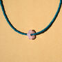 Turquoise Bead And Rose Quartz Flower Necklace, thumbnail 1 of 3