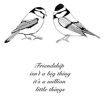 Personalised Friendship Bird Print, 6 of 6