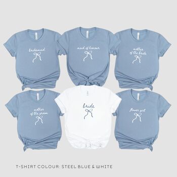 Custom Bow Bridal Party T Shirt Bridesmaid Proposal, 2 of 6