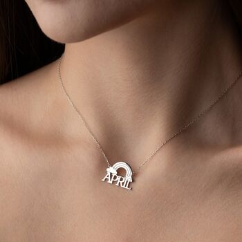 'Hope And Joy' Personalised Rainbow Name Necklace, 3 of 9