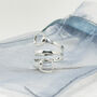 Sterling Silver Equestrian Horse Stirrup Winding Ring, thumbnail 2 of 6