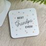 Scattered Star Best Grandpa Ever Coaster, thumbnail 1 of 2