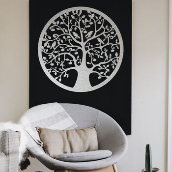 Mystery Metal Tree Of Life Round Modern Room Wall Art, 4 of 12