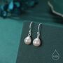 Sterling Silver Natural Freshwater Pearl Drop Hook Earrings, thumbnail 1 of 10