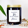 Personalised 21st Birthday Soy Wax Candle Gift Choice Of Fragrance, thumbnail 2 of 10