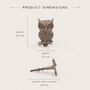 Vintage Brass Owl Perch Drawer Knob, thumbnail 6 of 8