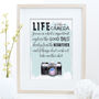 Life Is Like A Camera Inspirational Typography Print, thumbnail 2 of 10