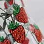 Strawberry Hand Painted Small Glass Vase, thumbnail 2 of 7