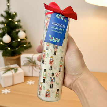 Festive Christmas Nutcracker Candle In Glass Pot, 3 of 3