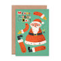 Father Christmas Split Pin Puppet A5 Christmas Card, thumbnail 3 of 4