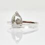 Platinum Pear Shape Grey Diamond Engagement Ring, thumbnail 2 of 2