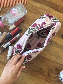Block Print Washbag, Make Up Pouch, Travel Kit, 10 of 12