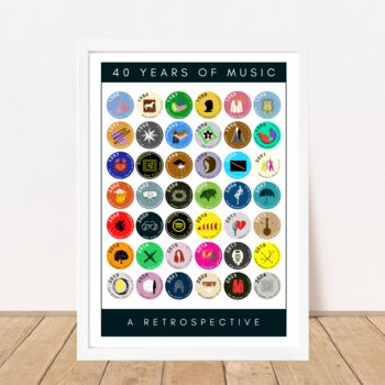 Personalised 40 Years Of Music Birthday Print, 2 of 7