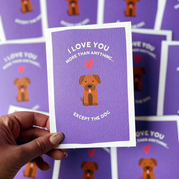 Romantic Anniversary Love Card Dog Lover Card, 4 of 4