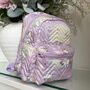 Personalised Childrens Small Lilac Unicorn Backpack, thumbnail 2 of 5
