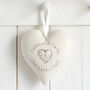 Personalised Linen 4th Wedding Anniversary Heart Gift, thumbnail 8 of 10