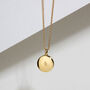 Diamond Round Urn Necklace 18 K Gold Plated Silver, thumbnail 3 of 6