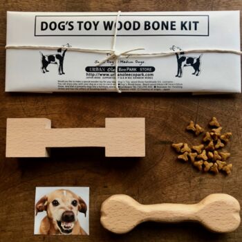 Make Your Own Wooden Dog Bone Carving Kit, 3 of 3