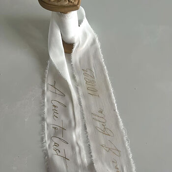 Personalised Bridal Bouquet Ribbon, 3 of 5