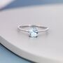 Genuine 1 Ct Sky Blue Topaz Ring In Sterling Silver, thumbnail 7 of 12