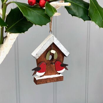 Christmas Hanging Birdhouse Decoration, 4 of 4