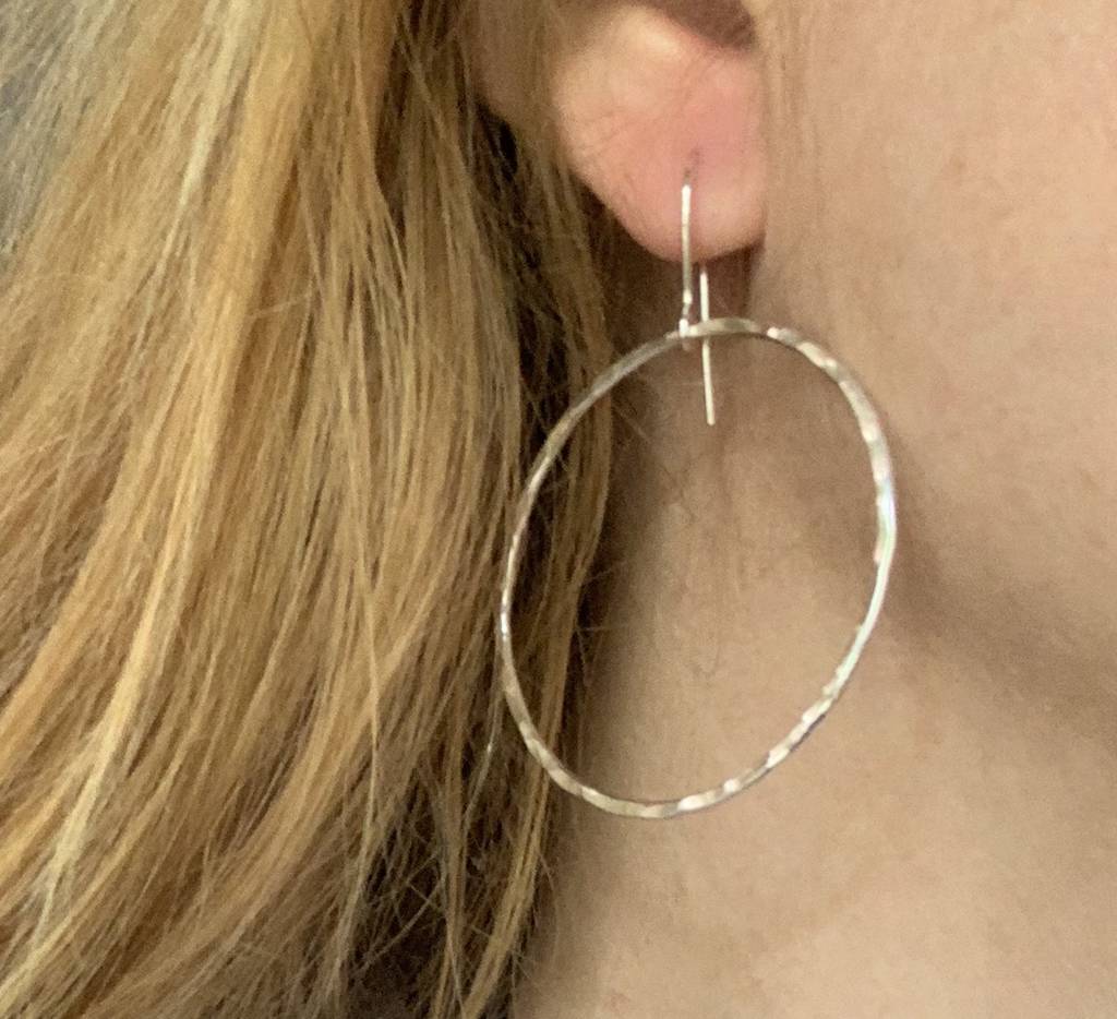 delicate silver hoop earrings