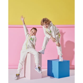 Dreamer Pop Art Unisex Cotton Tracksuit – Ecru, 4 of 4
