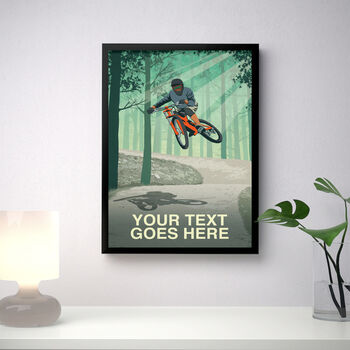 Personalised Mountain Biking Print, 2 of 6