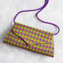 Goa Brocade Clutch Bag Purple Yellow, thumbnail 1 of 7