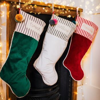 Personalised Velvet Christmas Stocking, 9 of 12