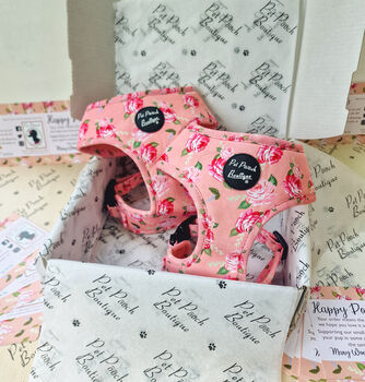 Sunday Rose Floral Dog Harness With Optional Set, 2 of 7