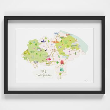 Map Of North Yorkshire Art Print, 2 of 9