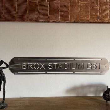 ‘Ibrox Stadium G51’ Rangers Football Club Metal Sign, 2 of 10