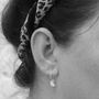 Sterling Silver Mismatch Star And Moon Charm Hoops, thumbnail 6 of 8