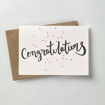 'Congratulations' Script Letterpress Card, 3 of 4