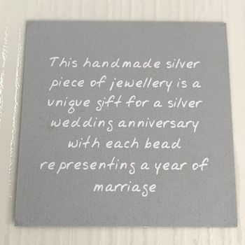 25th Silver Wedding Anniversary Gift Bangle, 4 of 6