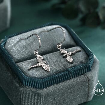 Flying Dragon Drop Hook Earrings In Sterling Silver, 6 of 10