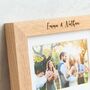 Personalised Solid Oak Double Photo Frame With Mount, thumbnail 3 of 9