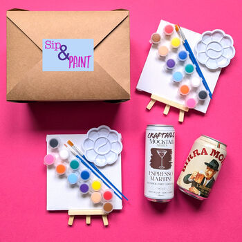 Personalised Sip And Paint Kit, 2 of 12