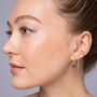 Gold Vermeil Chloe Geo Hoop Earrings, thumbnail 1 of 5