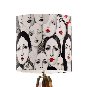 Beauties, Retro Black White And Red Lampshade, 5 of 7
