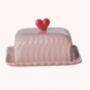 Love Heart Ceramic Butter Dish, thumbnail 2 of 3