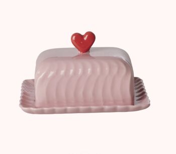 Love Heart Ceramic Butter Dish, 2 of 3