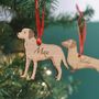Traditional Wooden Dog Christmas Decoration, thumbnail 1 of 12